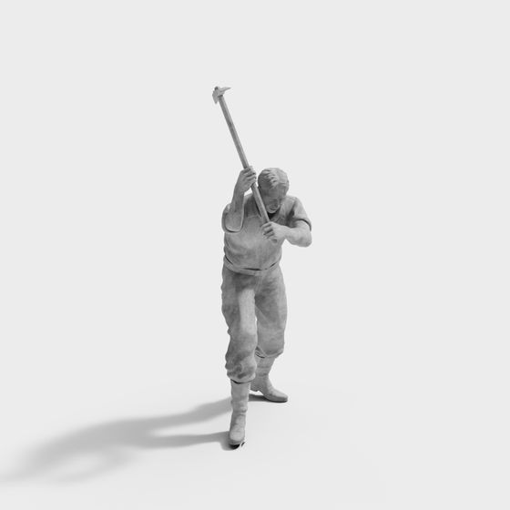 Detailed Lumberjack 3D Model for Creative Projects