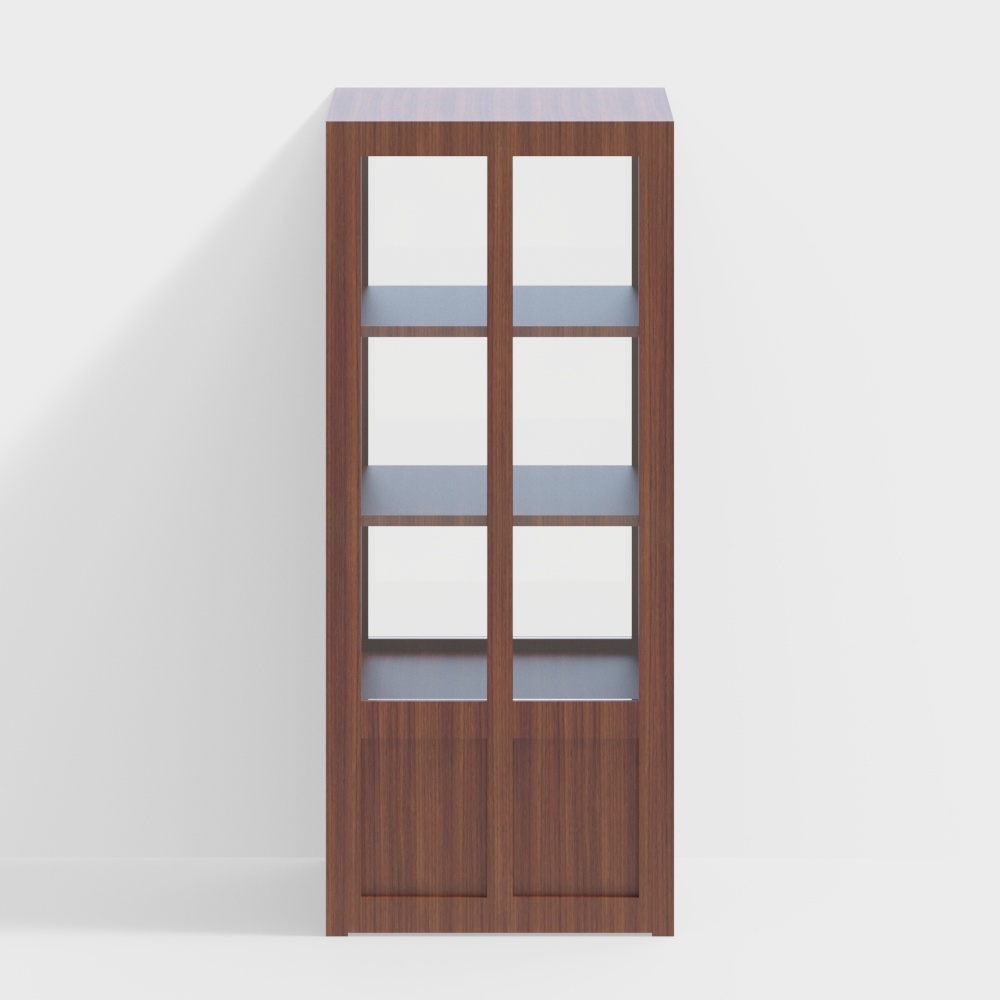 Modern Glass Bookshelf 3D model