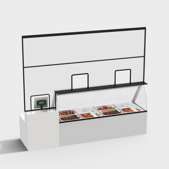 Future Kitchen Display Cabinet 3D model