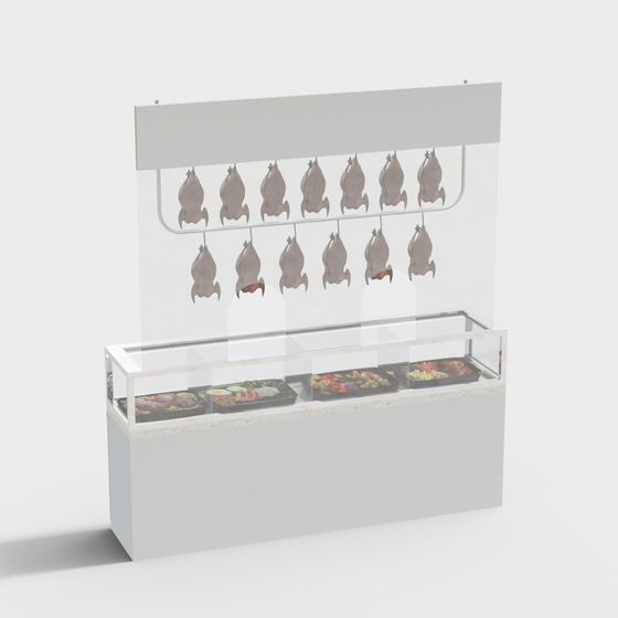 Minimalist Display Cabinet 3D model