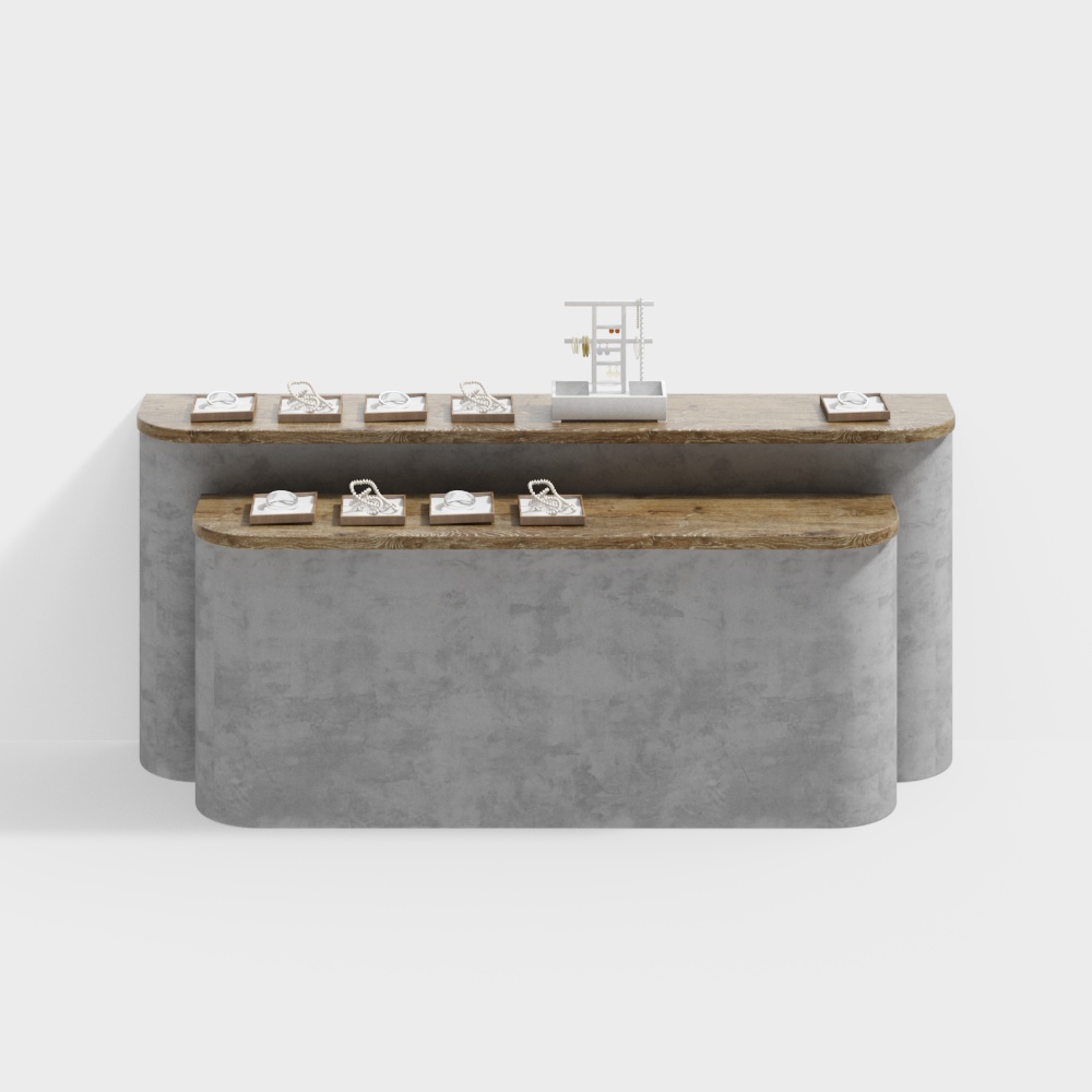 Low-Poly Concrete Display Stand 3D model