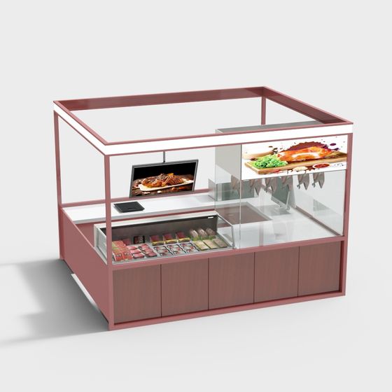 Low-Poly Display Cabinet 3D model
