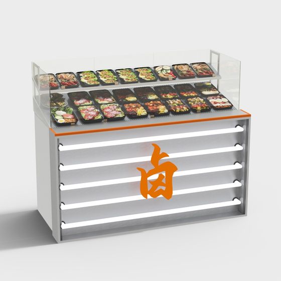 Convenient Food Display Cabinet 3D model