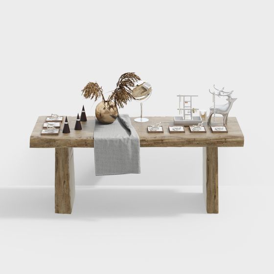 Natural Realm Dining Table 3D model for Creative Projects