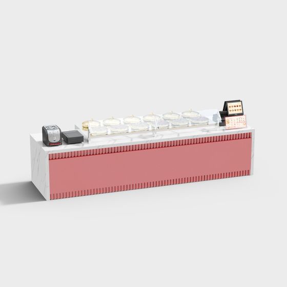 Stylish Ice Cream Counter 3D Model