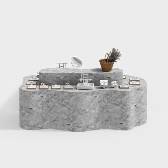Natural Stone Display Stand 3D model