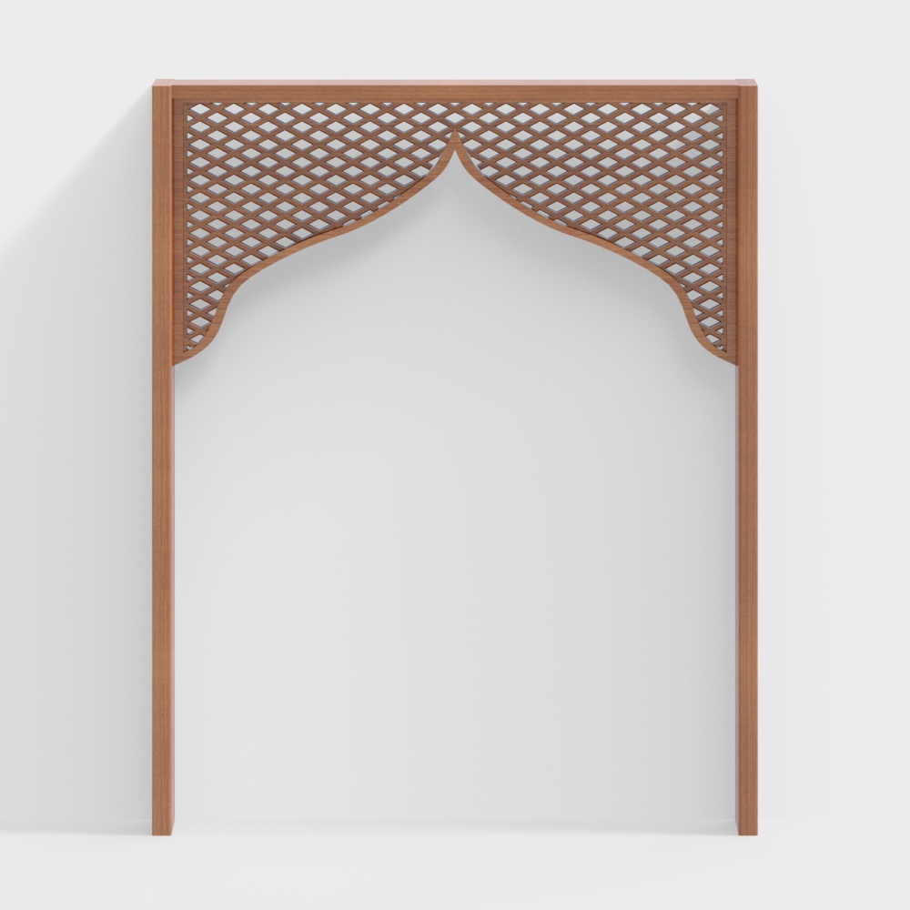 Arched Lattice Door 3D model