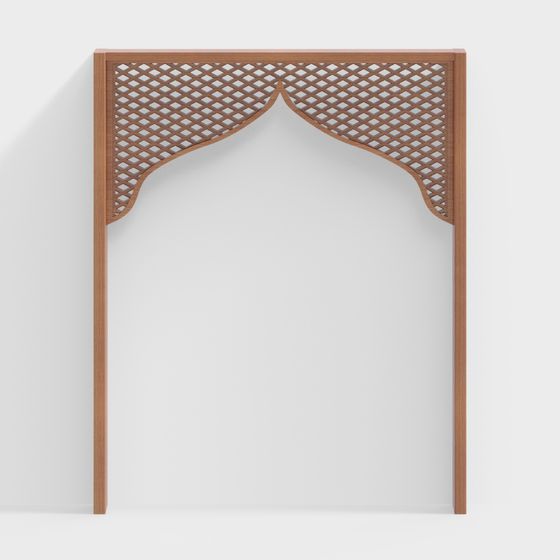 Arched Lattice Door 3D model for Creative Projects