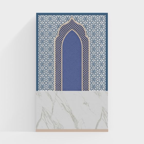 Low-Poly Arabic Style Arch 3D Model