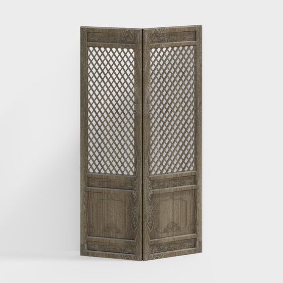 Traditional Eastern Style 3D Screen Model