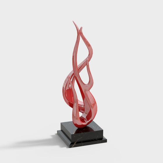 Flowing Flame 3D model for Creative Projects