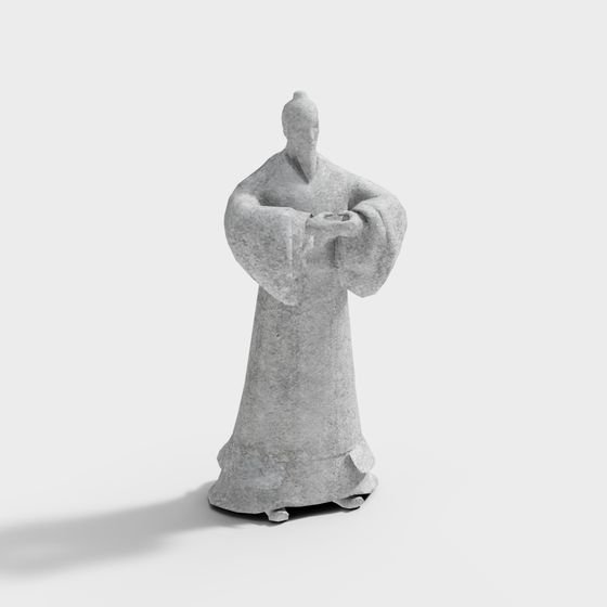 Traditional Ancient Scholar 3D model