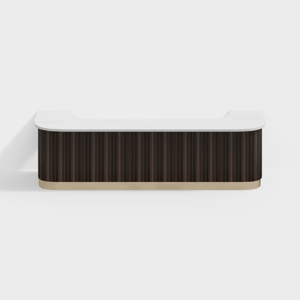 Low Poly Reception Desk 3D Model