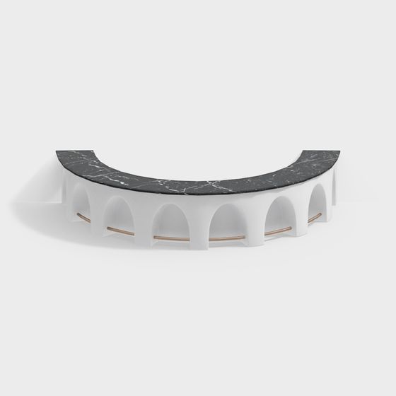 Arched Marble Countertop 3D Model