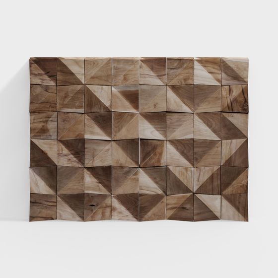 Wood Grain Panel 3D model for Creative Spaces