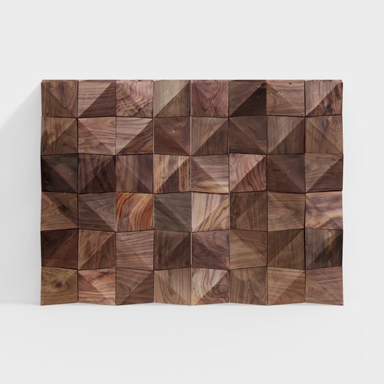 Wooden Facade 3D model