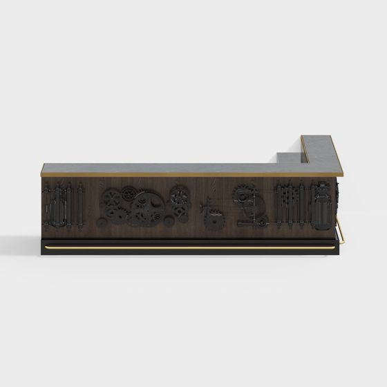 Industrial Gear Reception Desk 3D model