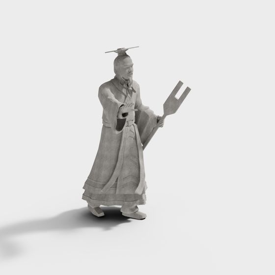 Ancient Warrior 3D Model - Low Poly Art