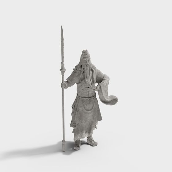 Wusheng Guan Yu Low-Poly 3D Model