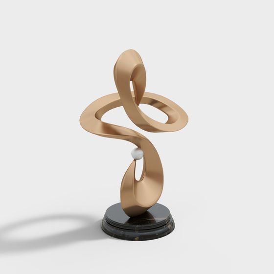 Elegant Abstract Sculpture 3D Model for Modern Projects