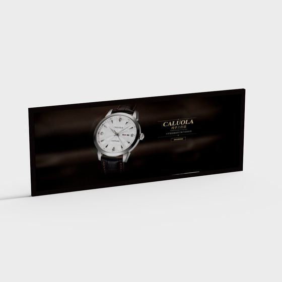Elegant Wristwatch Billboard 3D model