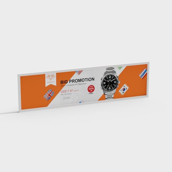 Banner Watch Promotion 3D Model