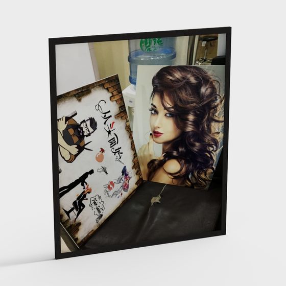 Vintage Poster Stand 3D model