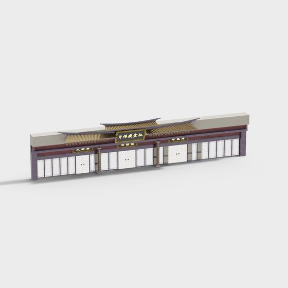 Low Poly Ancient Market Building 3D Model