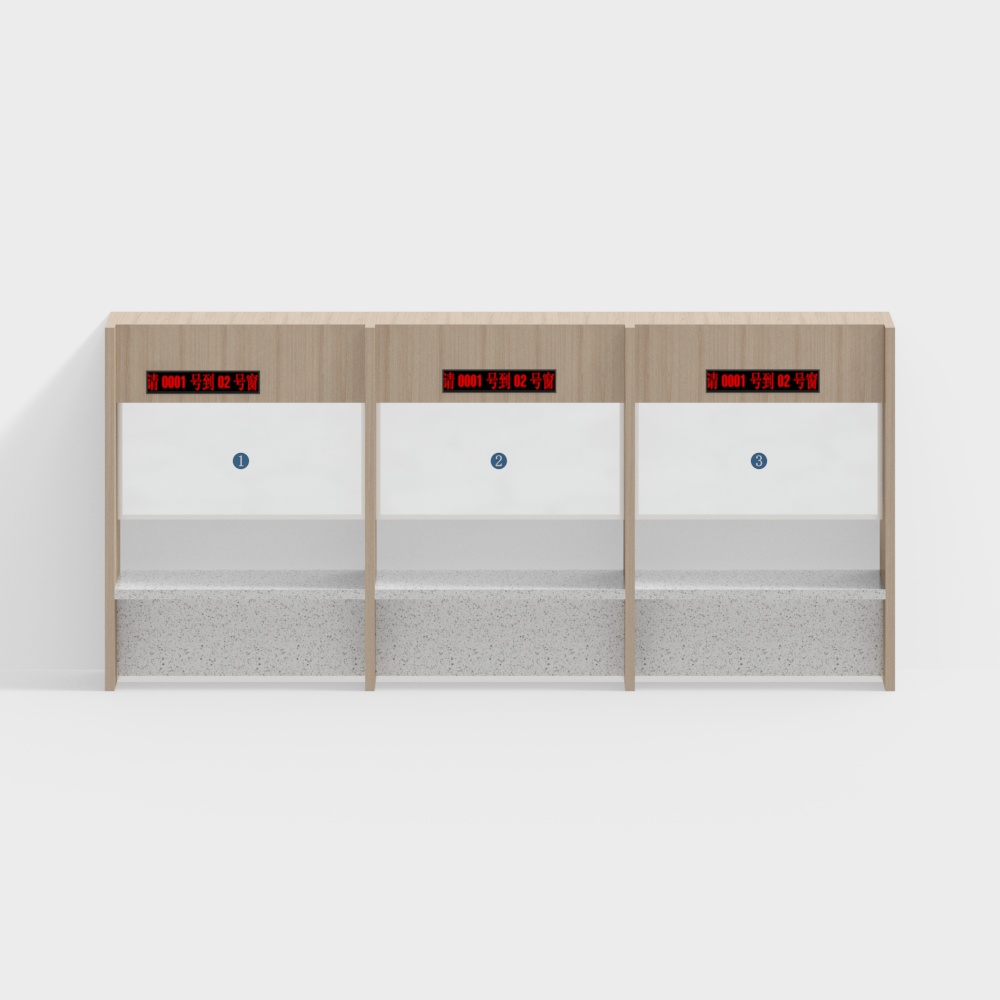 Ventanilla de recogida de medicamentos con registro y tarifa