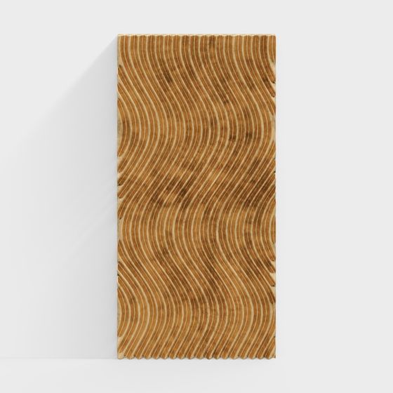 Rippled Wood Plank 3D model for Creative Projects
