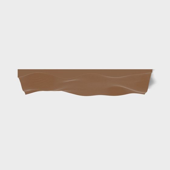 Wavy Wooden Plank 3D model