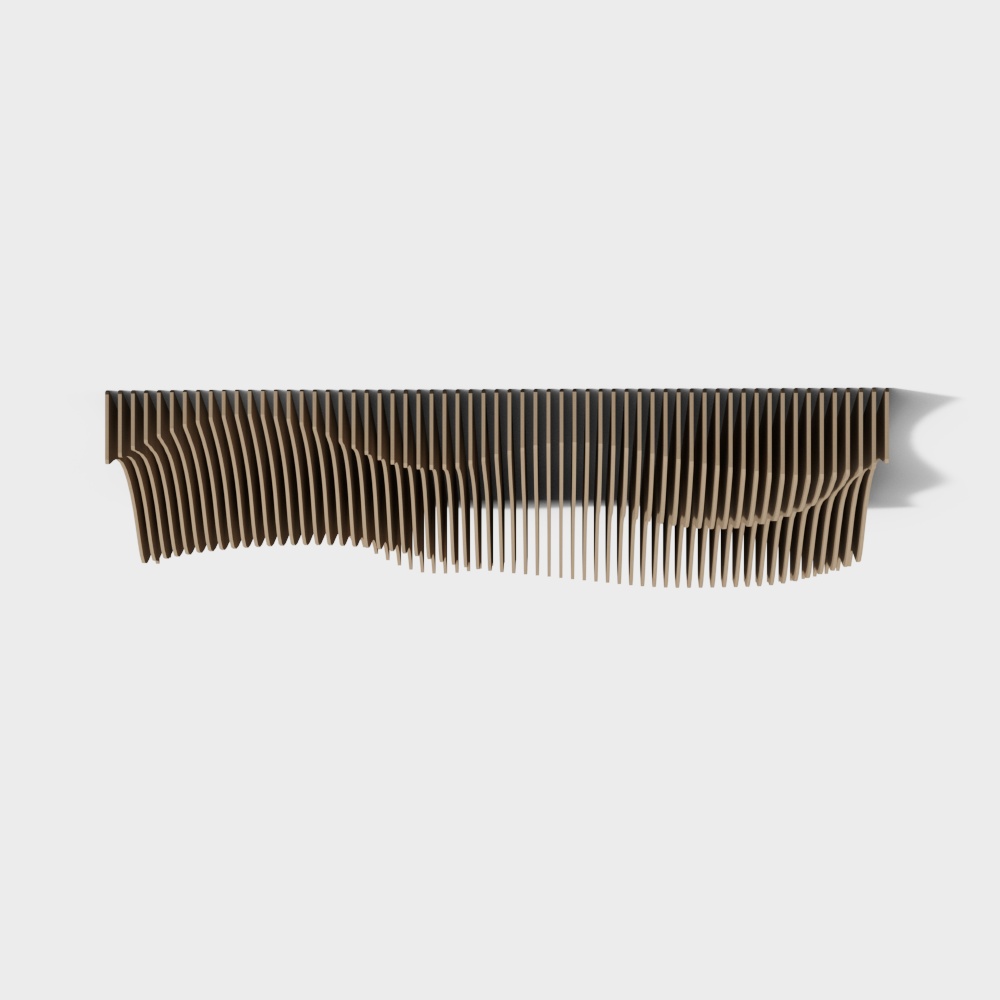 Wave Wall Decor 3D model