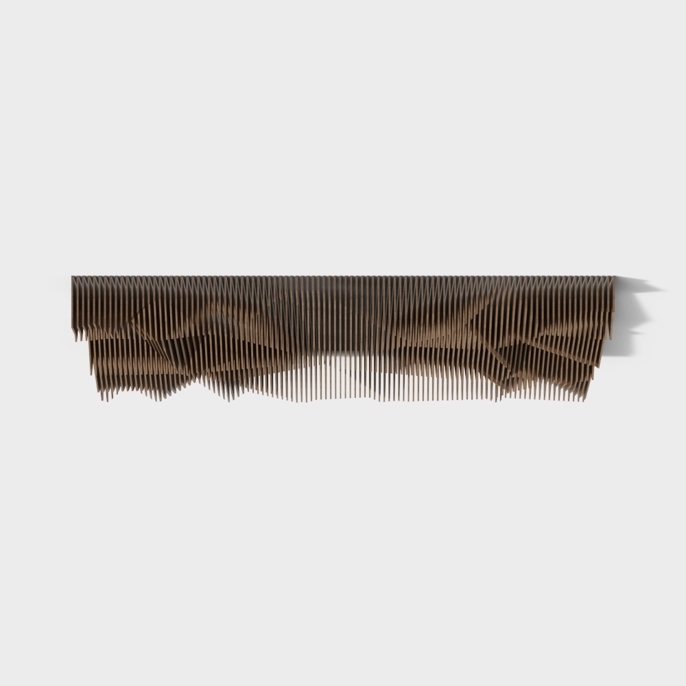 Origami Wall Decor 3D Model – Low Poly Brown Design