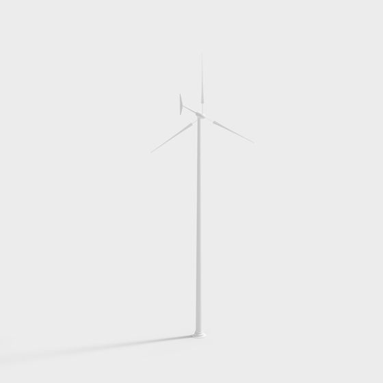 Modern Low-Poly Wind Turbine 3D model