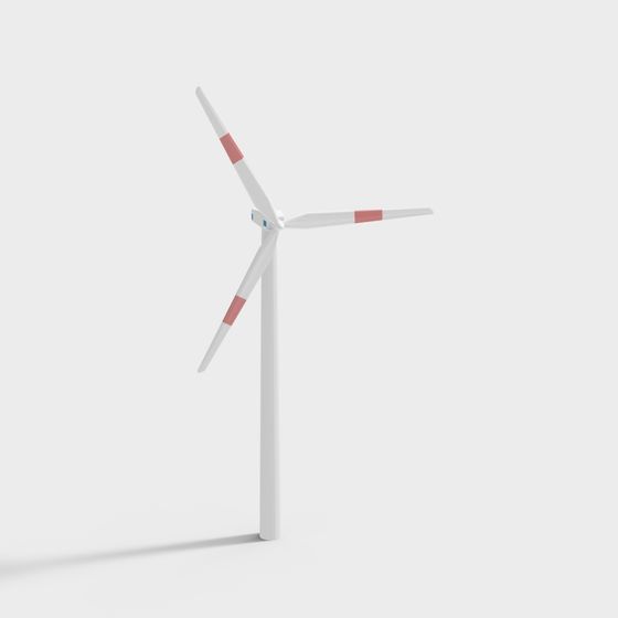 Low-Poly Wind Turbine 3D model for Sustainable Energy