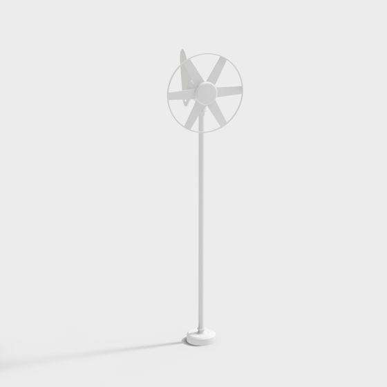 Minimalist Floor Fan 3D model for Creative Spaces