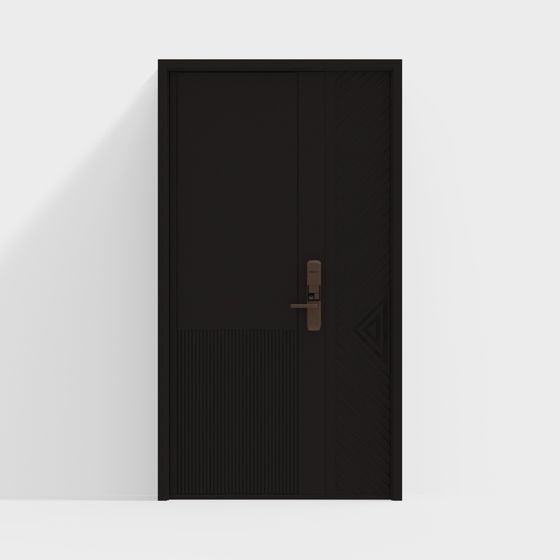 Sophisticated Black Door 3D model for Modern Spaces