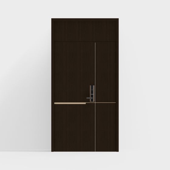 Elegant Low-Polygon Door 3D model