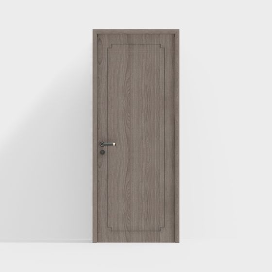 Stylish Wooden Door 3D model for Creative Use