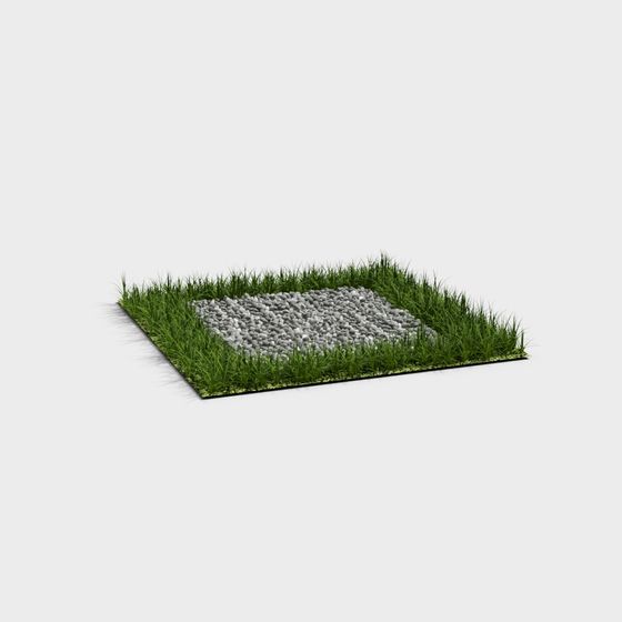 Grass and Pebbles 3D model