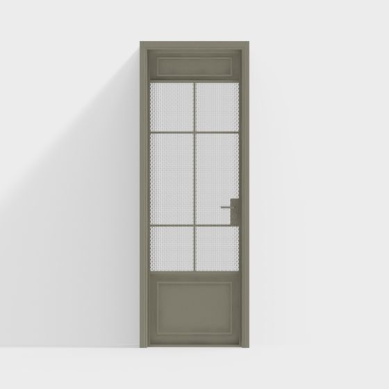 Industrial Metal Grid Door 3D model for Creative Projects