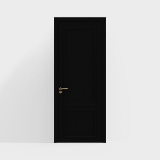Elegant Black Door 3D model