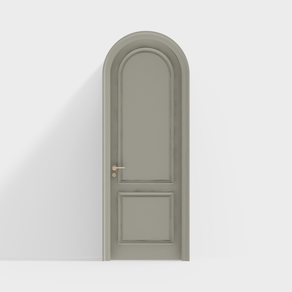 French arched single door