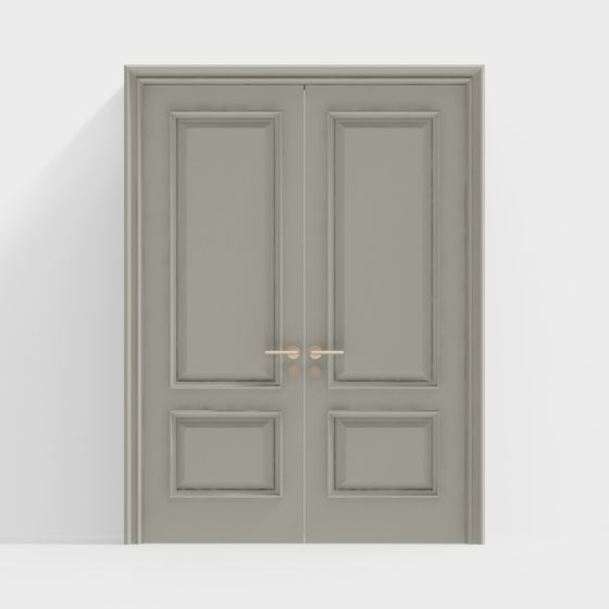 Elegant Double Door 3D model for Modern Design