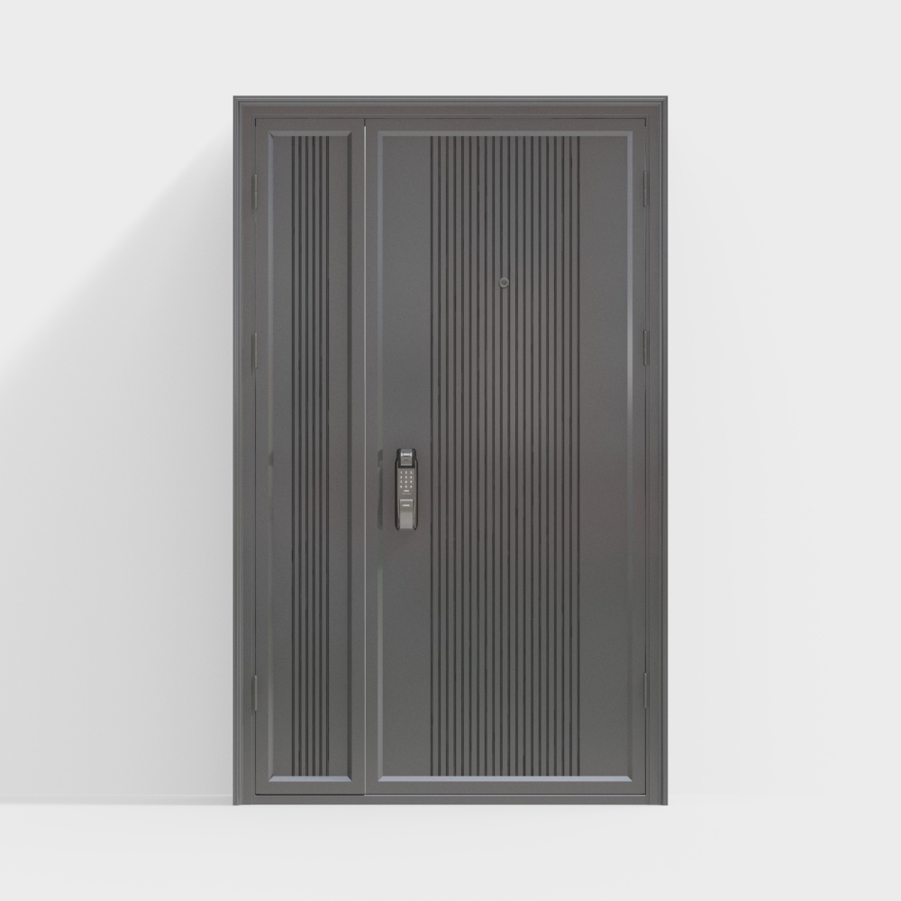 Modern double entrance door