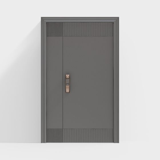Stylish Minimalist Door 3D model for Modern Spaces