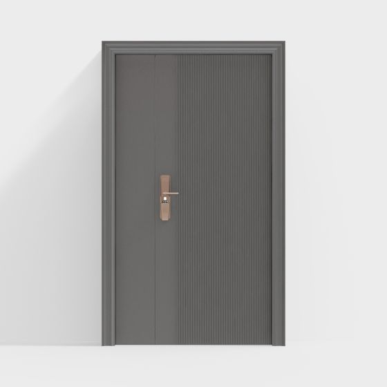 Sophisticated Gray Minimalist Door 3D model