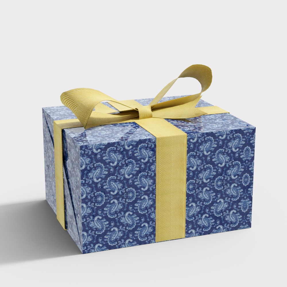 Elegant Gift Box 3D model for Festive Designs