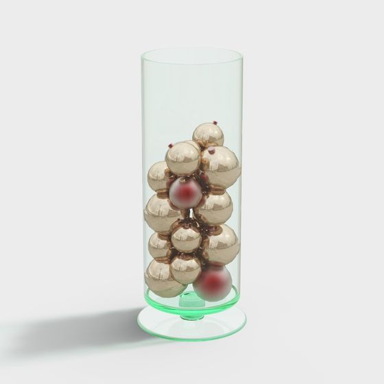 Christmas Ornament in Glass Cup 3D model