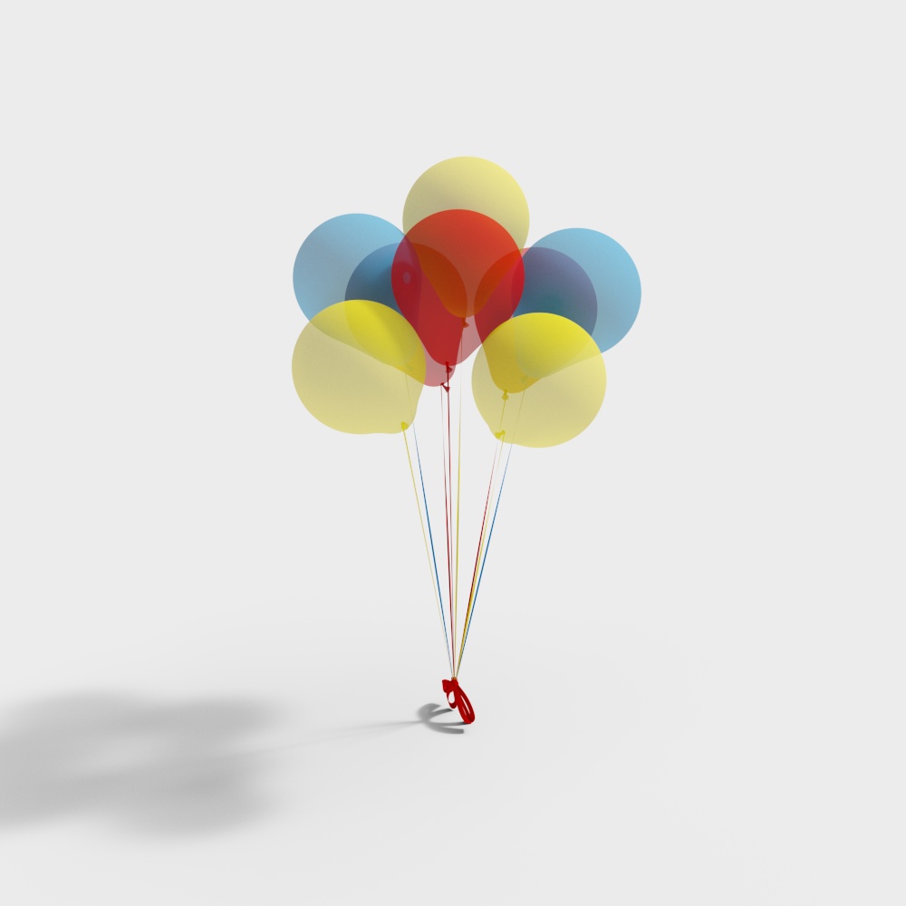 Colorful Balloons 3D model